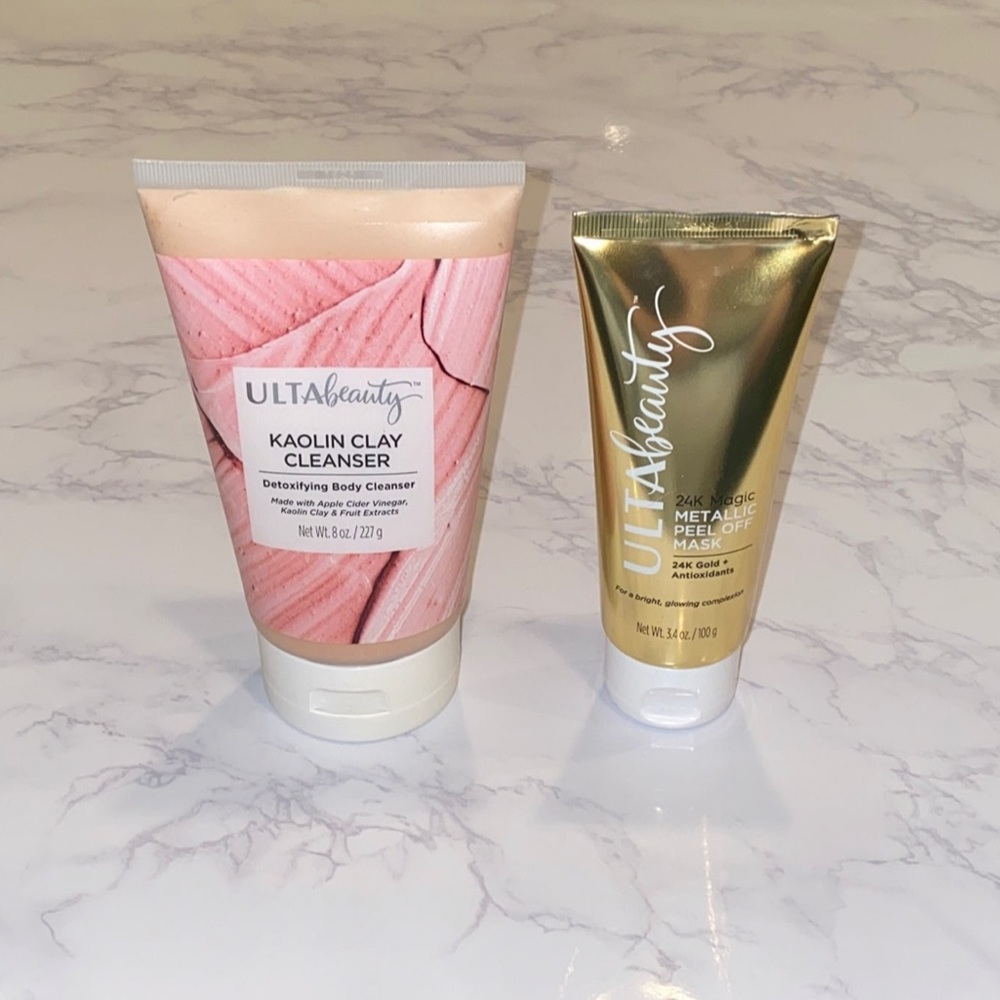 Ulta kaolin clay cleanser 
Ulta 24k magic peel off mask